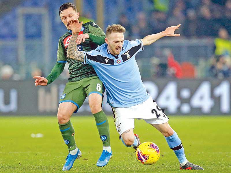 جانب من مباراة سابقة بين لاتسيو ونابولي