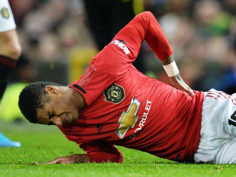 لاعب فريق مانشستر يونايتد الانكليزي ماركوس راشفورد 