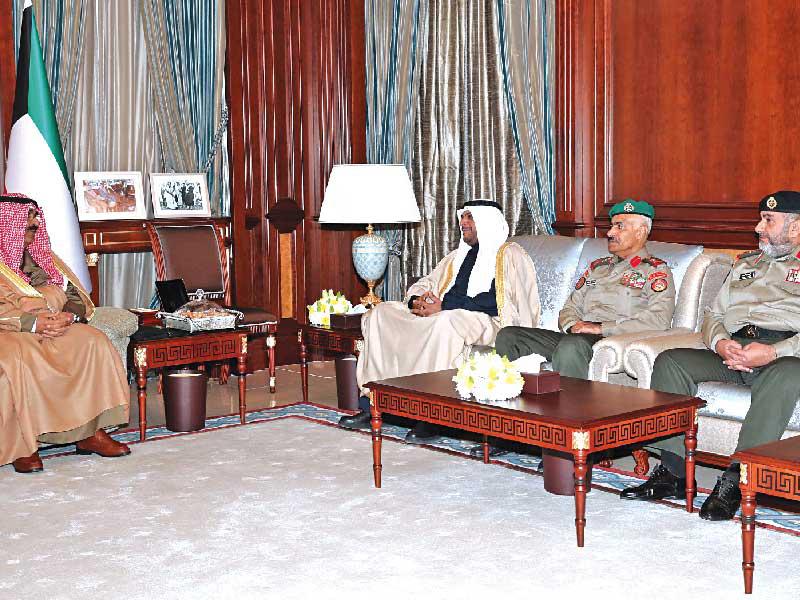 مشعل الأحمد مستقبلاً المنصور والخضر والصالح