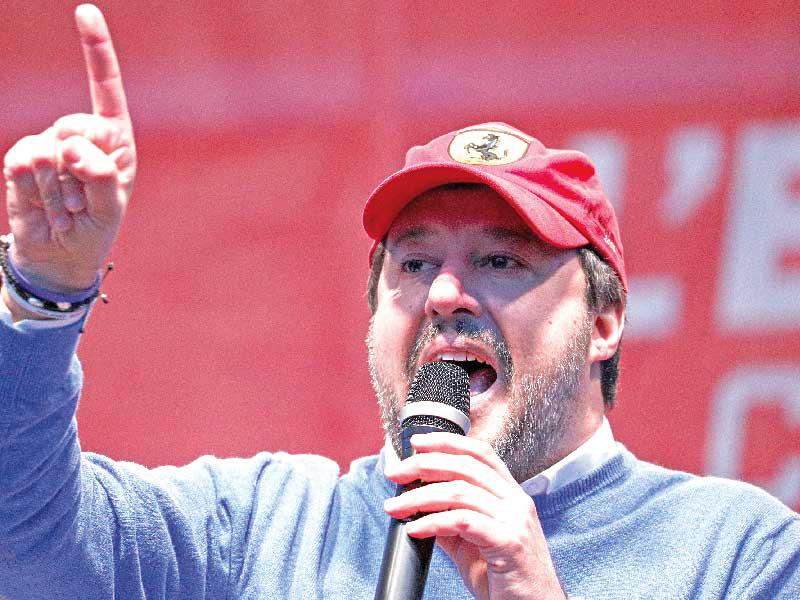 وزير الداخلية الايطالي السابق ماتيو سالفيني