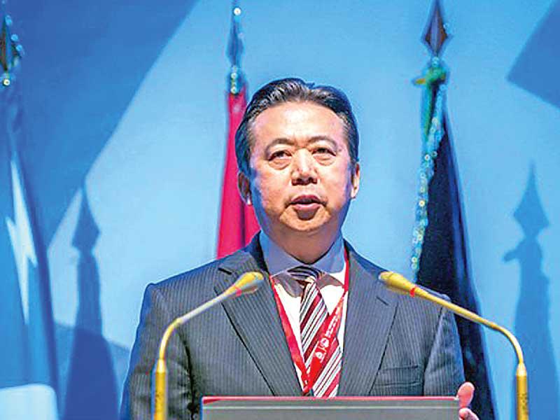 الرئيس السابق للمنظمة الدولية للشرطة الجنائية (إنتربول) مينغ هونغوي