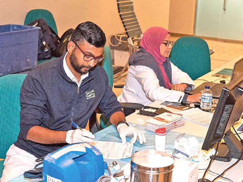 جانب من حملة التبرع بالدم