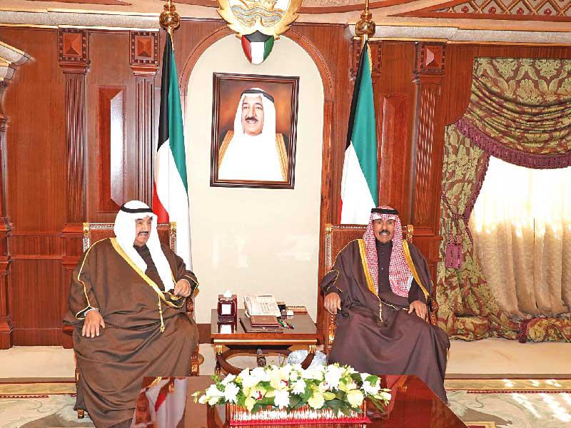 ولي العهد مستقبلاً ناصر المحمد أمس