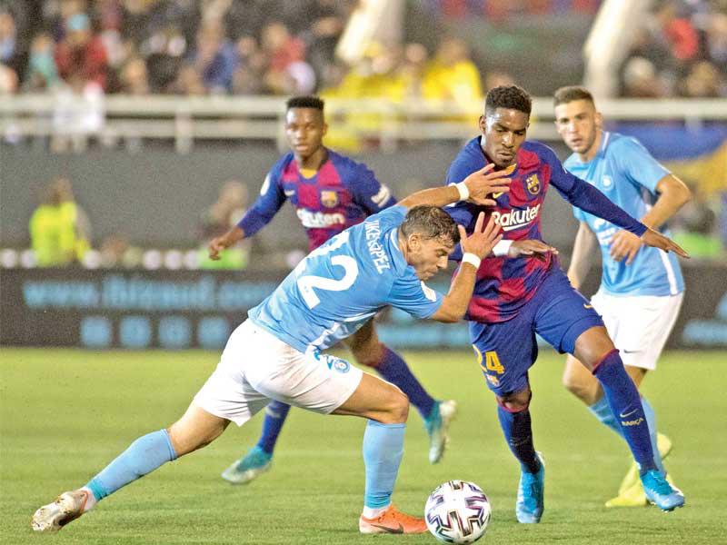 جانب من مباراة برشلونة وايبيزا