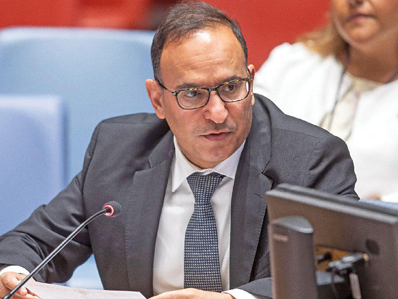 مندوب الكويت الدائم لدى الأمم المتحدة السفير منصور العتيبي