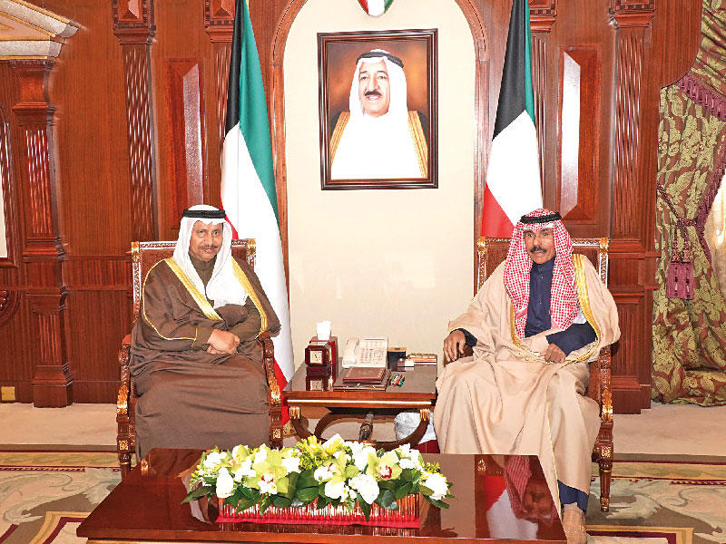  ولي العهد مستقبلاً جابر المبارك أمس