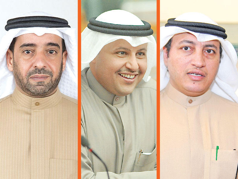 النائب عسكر العنزي  - النائب طلال الجلال  - النائب  د. حمود الخضير 