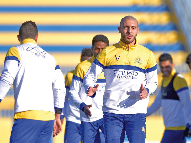 جانب من تدريبات النصر