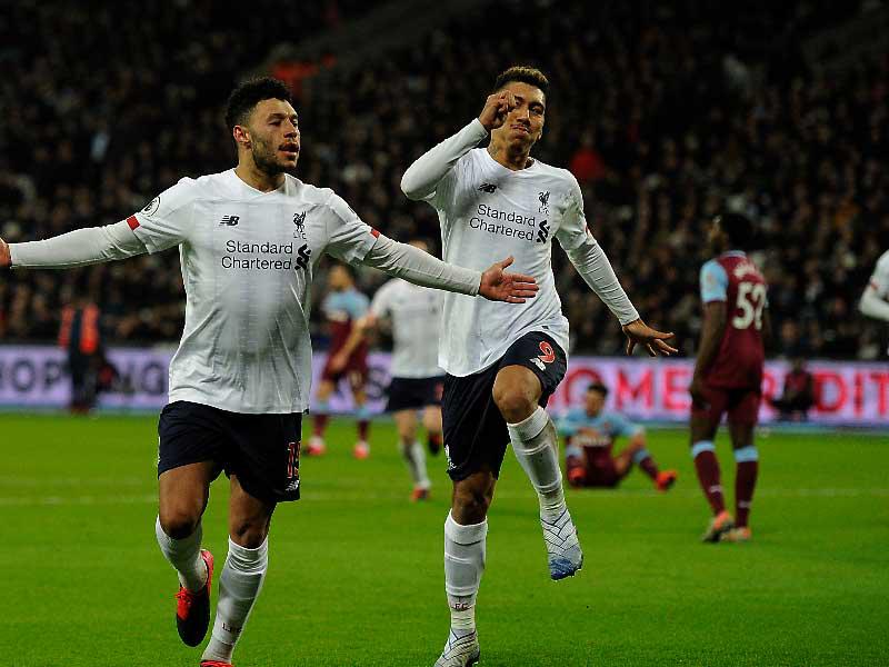 فرحة لاعبي ليفربول بالهدف الثاني