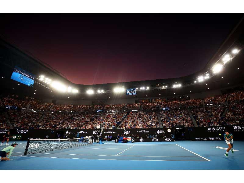 جانب من مواجهة ديوكوفيتش وفيدرر