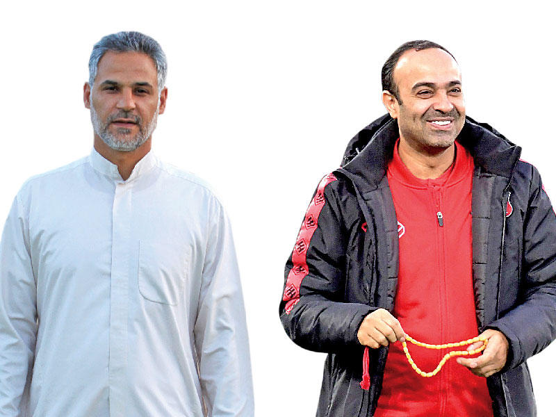 نائب رئيس جهاز الكرة في الكويت عادل عقلة - نائب مدير جهاز الكرة في القادسية ناصر بنيان