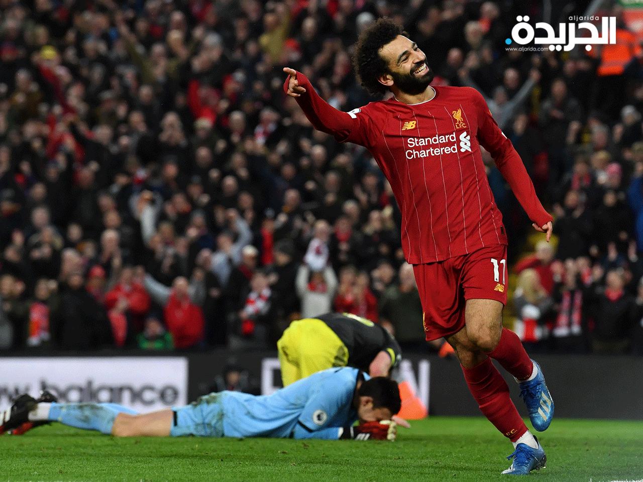 محمد صلاح يحتفل بعد هزه شباك ساوثهامبتون