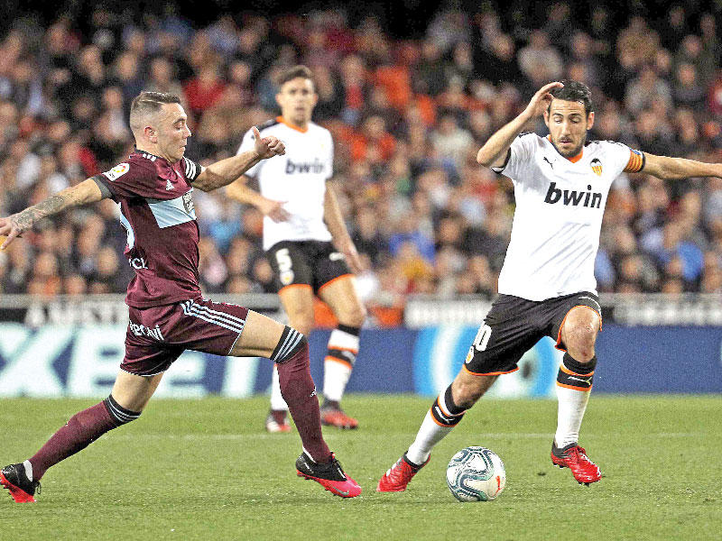 جانب من مباراة فالنسيا وسيلتا فيغو