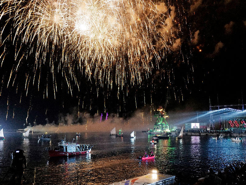 احتفاليات مدينة رييكا الساحلية الكرواتية بمناسبة تتويجها عاصمة للثقافة الأوروبية لعام 2020.