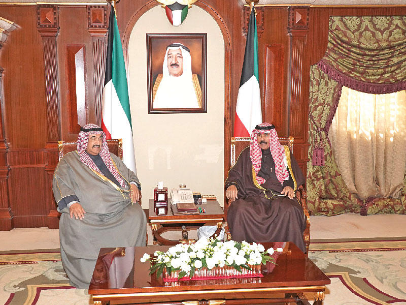 ولي العهد مستقبلاً ناصر المحمد أمس