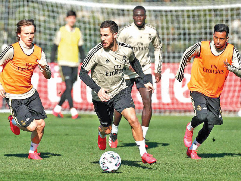 جانب من تدريبات ريال مدريد