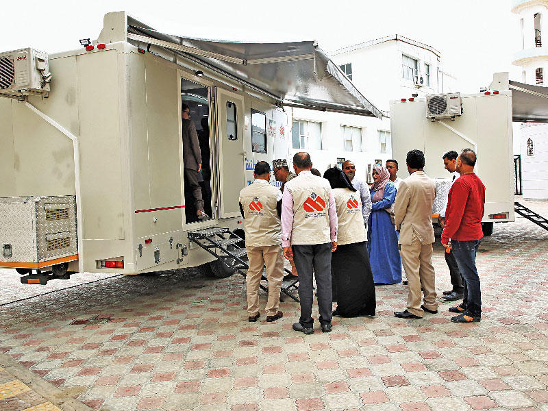 جانب من المخيم الطبي لـ«الرحمة»