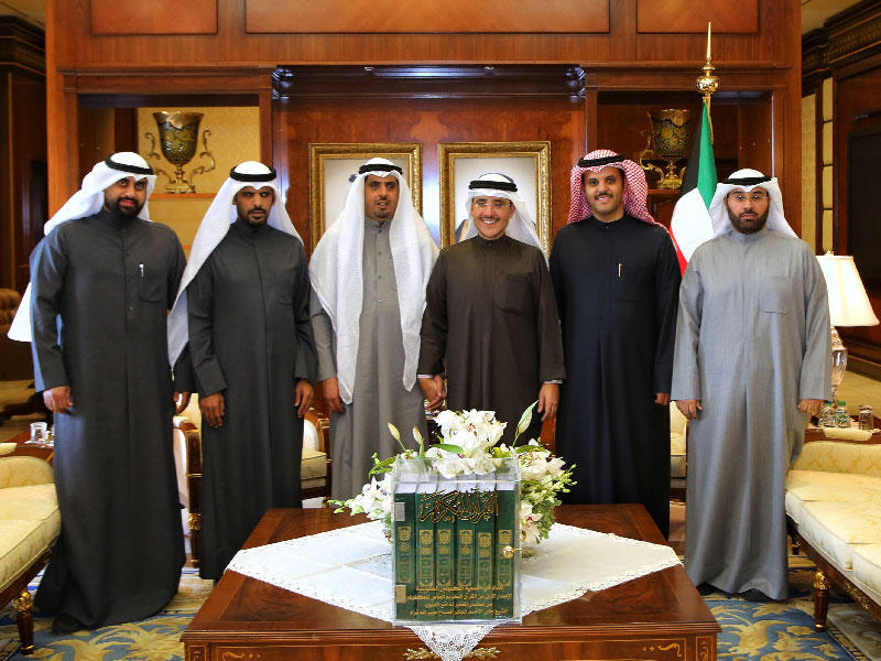 وزير الخارجية خلال استقبال جمعية المكفوفين 