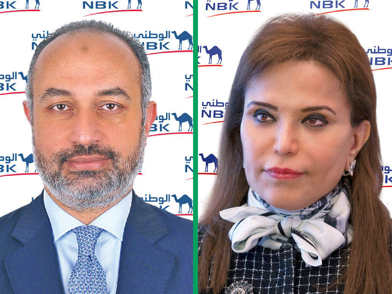  نائبة الرئيس التنفيذي لمجموعة بنك الكويت الوطني ورئيسة مجلس إدارة بنك الكويت الوطني- مصر شيخة البحر- نائب رئيس مجلس الإدارة والعضو المنتدب لبنك الكويت الوطني- مصر ياسر الطيب