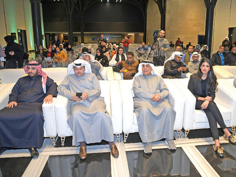 نور بودي وفيصل المقصيد خلال المؤتمر الصحافي أمس الأول  (تصوير ميلاد غالي)