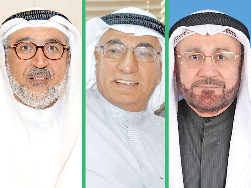 الخبير والاستشاري النفطي د. عبدالسميع بهبهاني- الخبير النفطي كامل الحرمي- الخبير النفطي محمد الشطي 