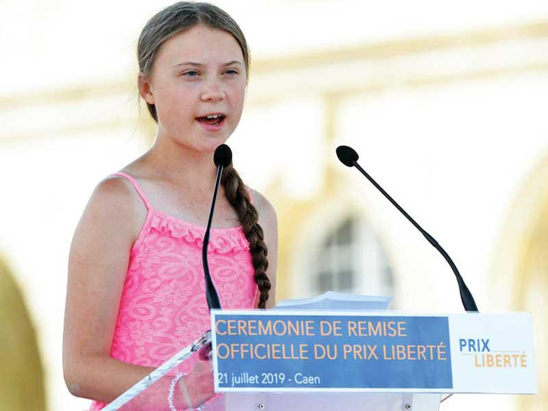  الناشطة السويدية المراهقة غريتا تونبرغ