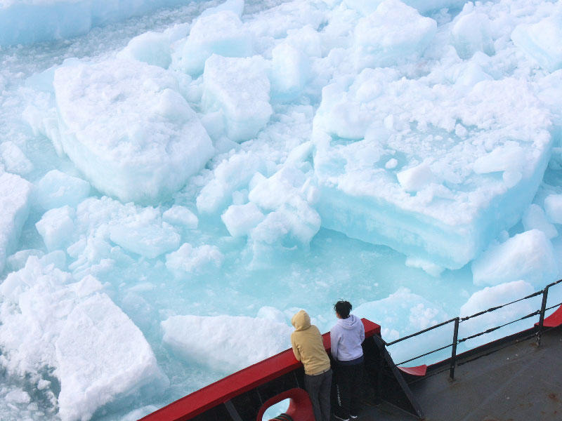 باحثون ألمان يتناوبون العمل بكشافات ضوئية في القطب الشمالي