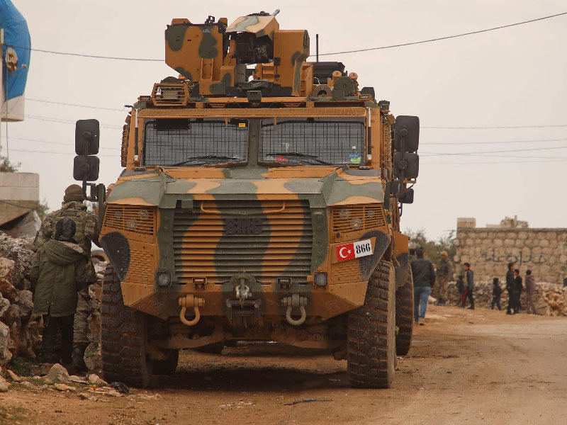 مركبة عسكرية تركية  في محافظة إدلب السورية