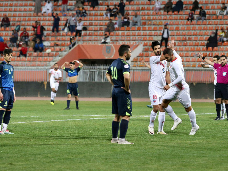 جانب من مباراة الكويت واليرموك