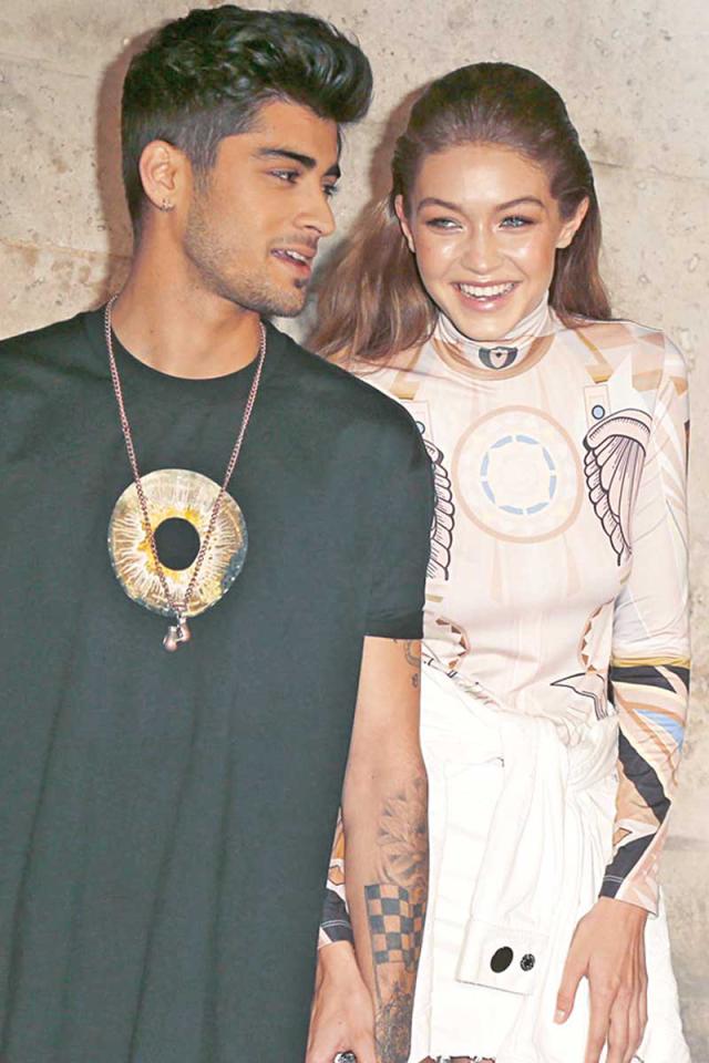 عارضة الأزياء العالمية، جيجي حديد والمغني الانكليزي زين مالك