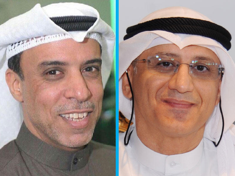 من يمين الصورة كلاً من الوكيلين المساعدين في وزارة الإعلام جاسم الحبيب و خالد الرشيدي