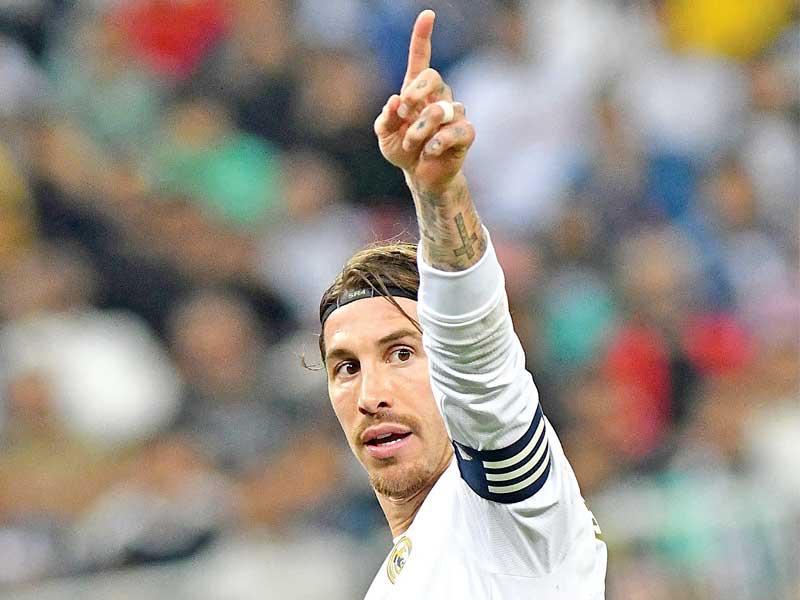 نجم دفاع وقائد فريق ريال مدريد سيرخيو راموس