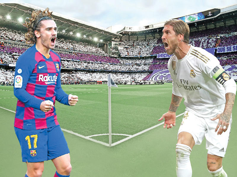 لاعب ريال مدريد سيرخيو راموس-لاعب برشلونه غريزمان