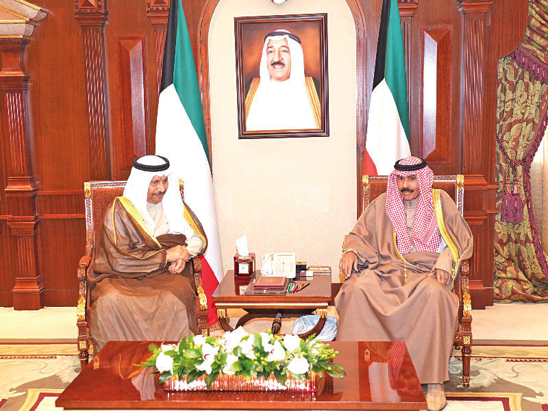 ولي العهد والشيخ جابر المبارك أمس