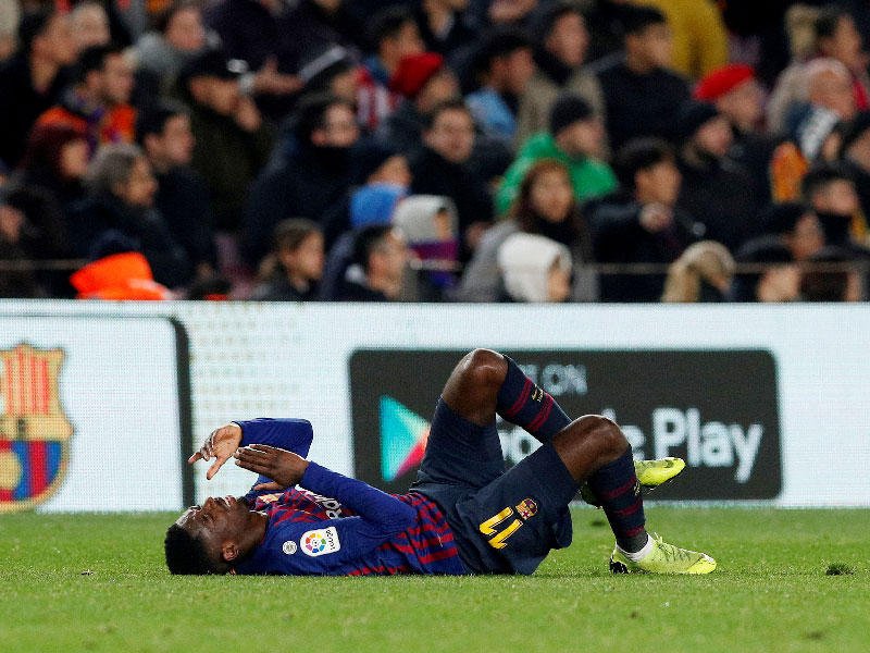 لاعب نادي برشلونه عثمان ديمبلي