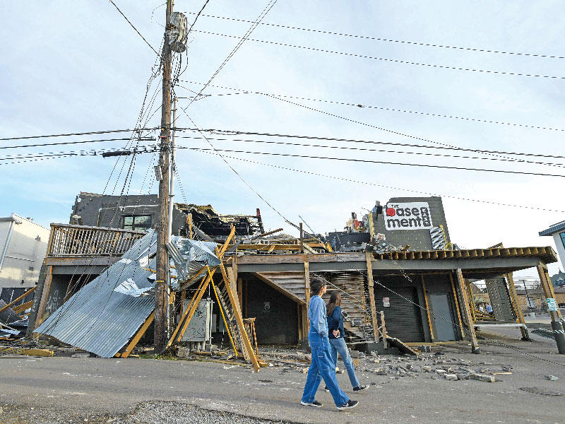 25 قتيلاً حصيلة زوابع تينيسي الأميركية