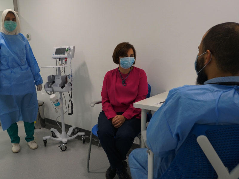 جانب من التدابير الوقائية بمراكز «ضمان»