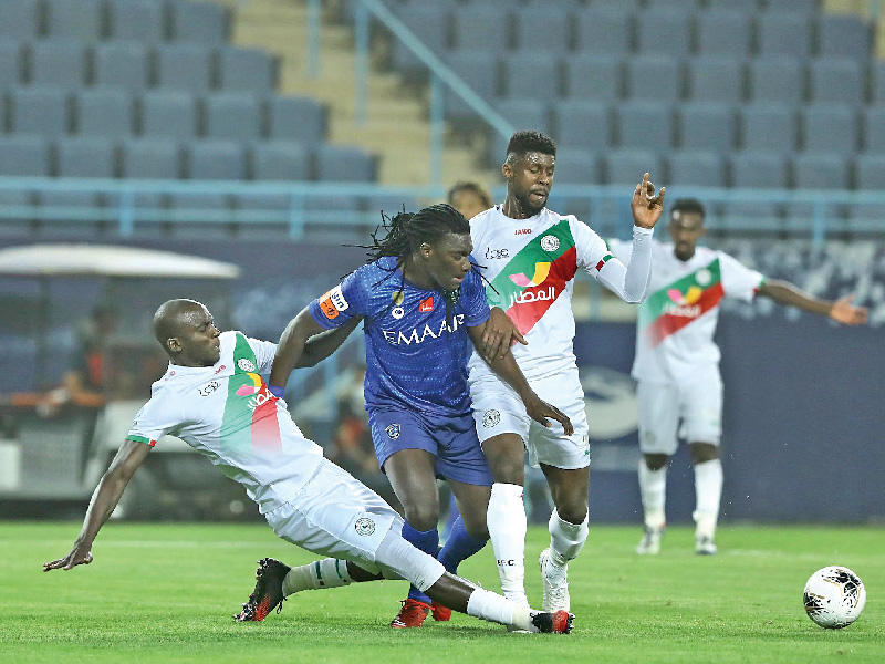 جانب من مباراة الهلال والاتفاق