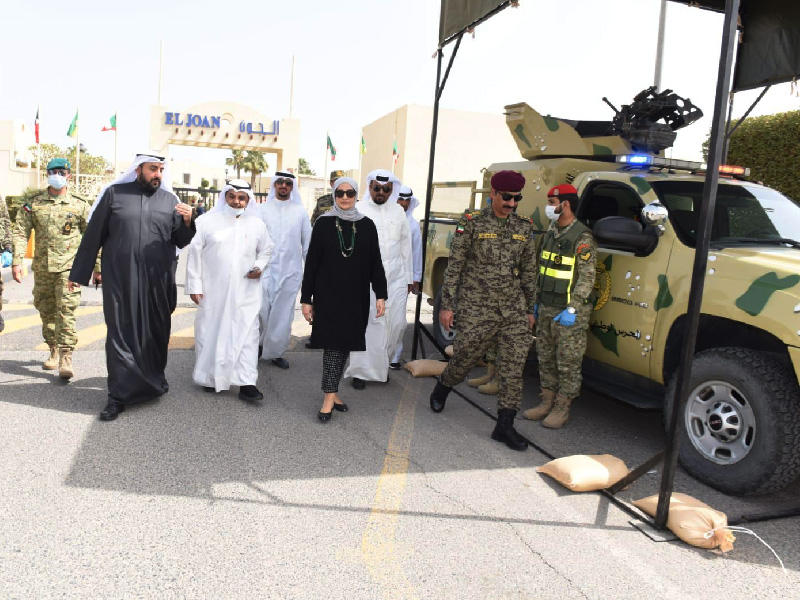 الصباح والعقيل خلال تفقدهما محجر «الجون» أمس