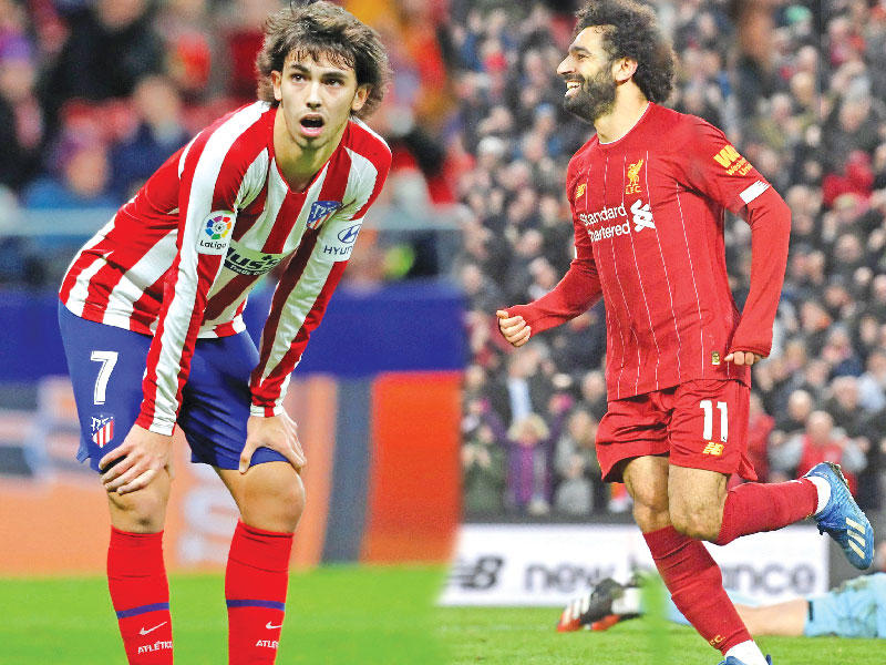 نجم نادي ليفربول محمد صلاح-لاعب نادي اتلتيكو مدريد جواو فيليكس