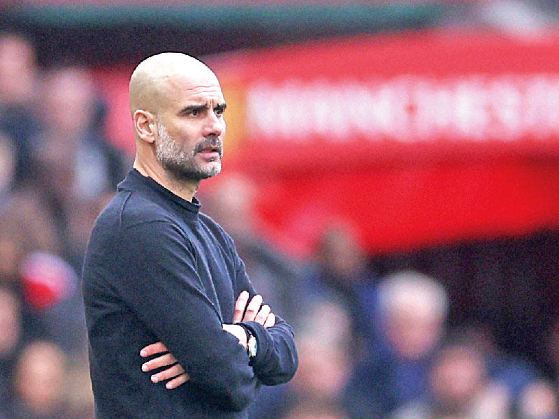 مدرب مانشستر سيتي الإنكليزي  بيب غوارديولا