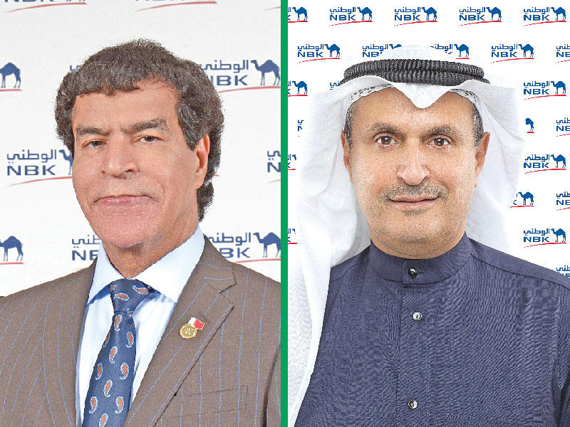 الرئيس التنفيذي لمجموعة بنك الكويت الوطني عصام الصقر- المدير العام لبنك الكويت الوطني - البحرين علي فردان
