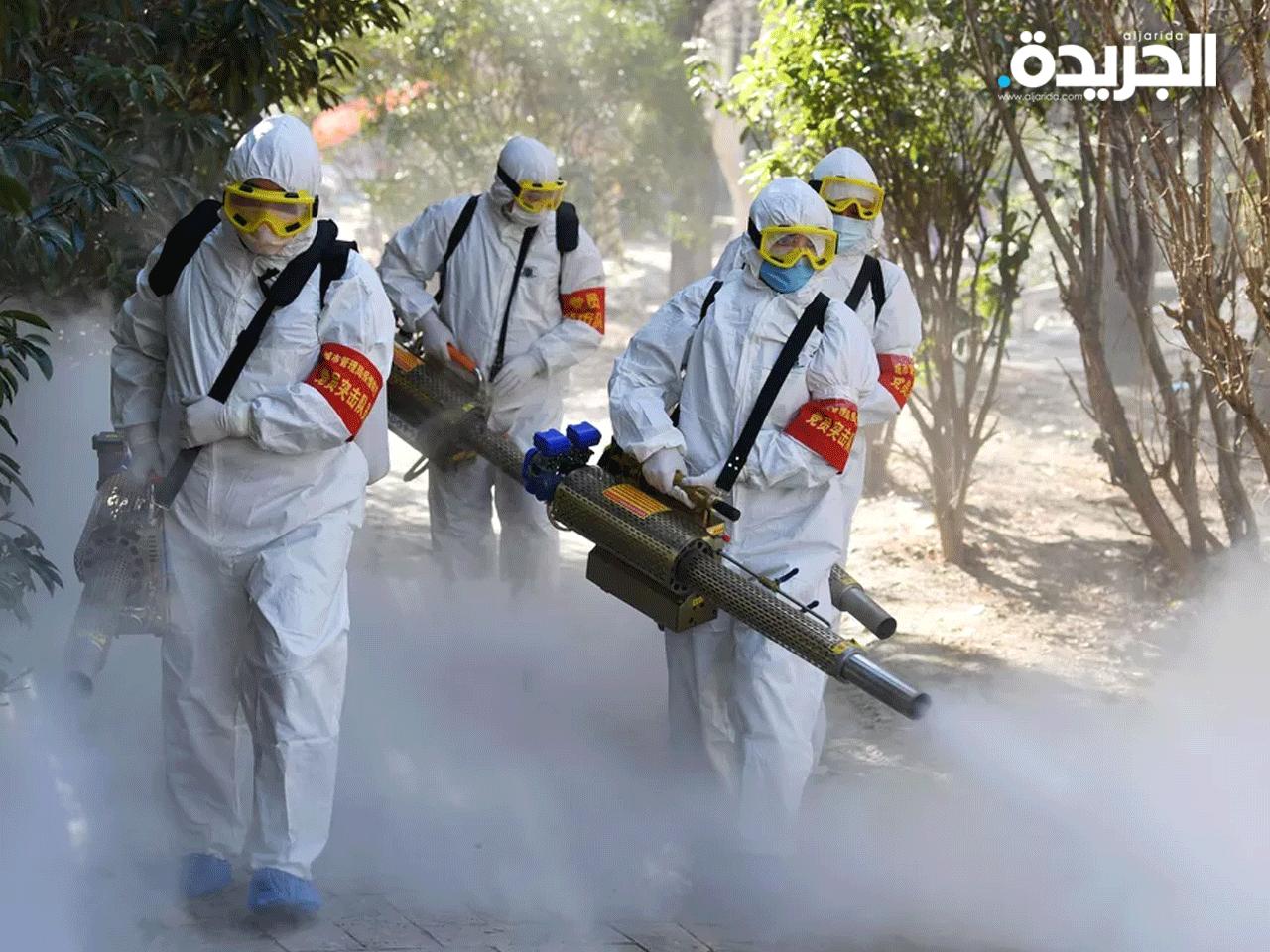 تعقيم الشوارع في الصين 