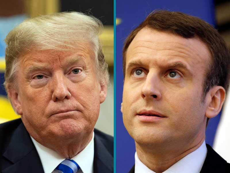 الرئيس الفرنسي إيمانويل ماكرون  - الرئيس الأميركي دونالد ترامب 