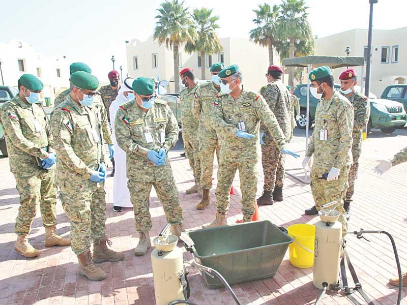 وكيل الحرس الوطني الفريق الركن هاشم الرفاعي اثناء تفقده مراكز الحجر