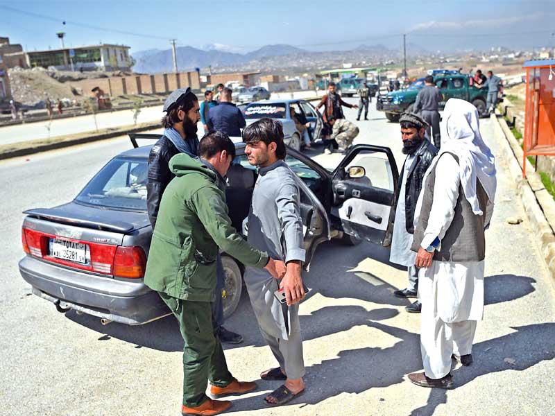 نقطة تفتيش عسكرية أفغانية في كابول (أ ف ب)