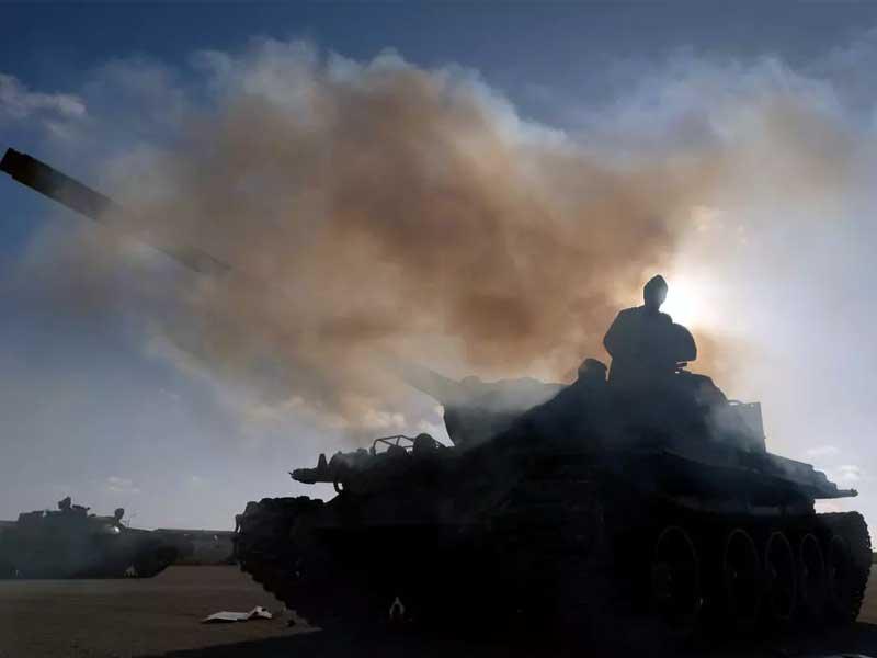 جانب من خرق الهدنة بين الاطراف المقتتلة في ليبيا