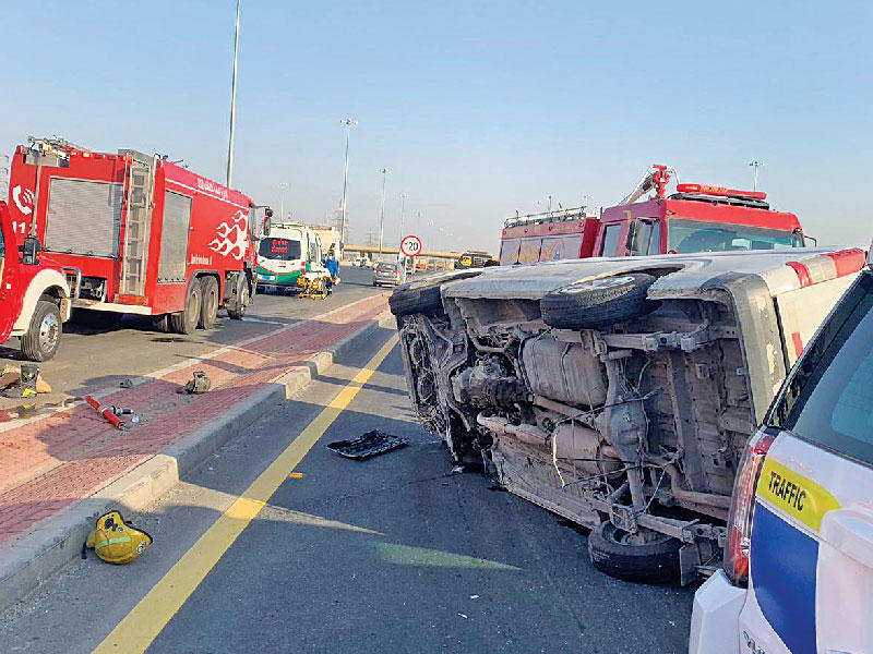 المركبة بعد الحادث