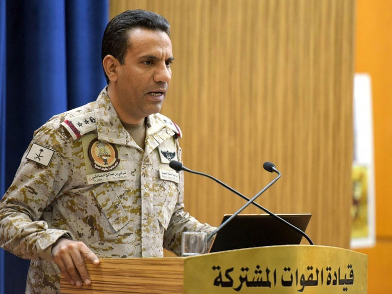 المتحدث باسم قوات التحالف العسكري، بقيادة السعودية العقيد الركن تركي المالكي