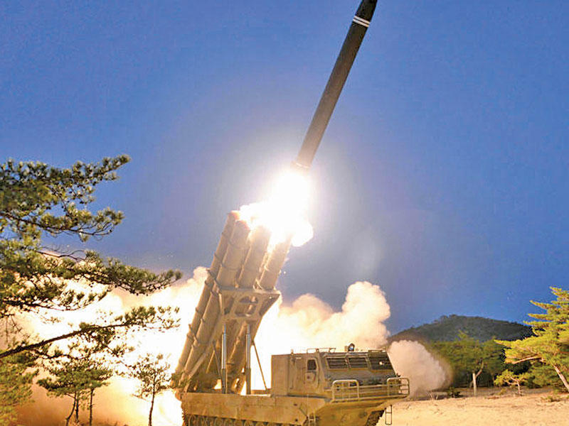 قاذفه الصواريخ التي تم اخنبارها من قبل كوريا الشمالية 